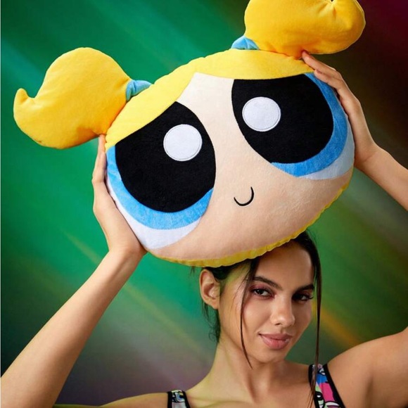 THE POWERPUFF GIRLS X Cute Cartoon Yellow Plush Pillow - Picture 1 of 6